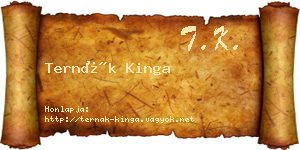 Ternák Kinga névjegykártya
